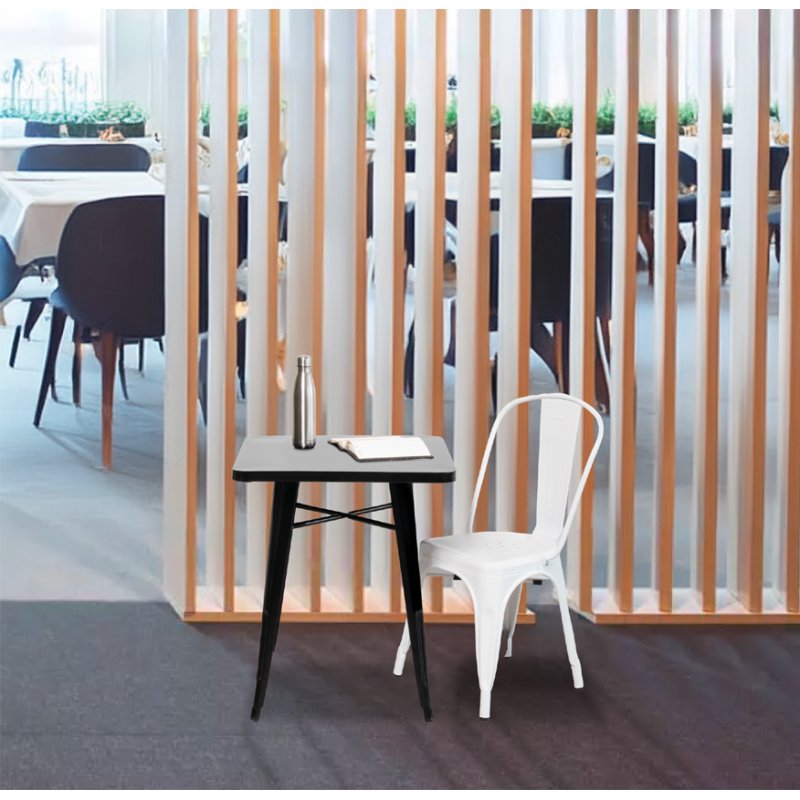 PAPERFLOW chaises visiteurs outdoor URBAN, blanc, lot de 2, empilables